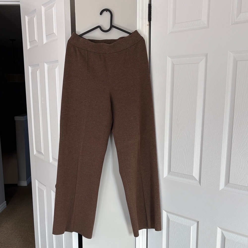 Wilfred Chocolate Wide Leg Knit Pants